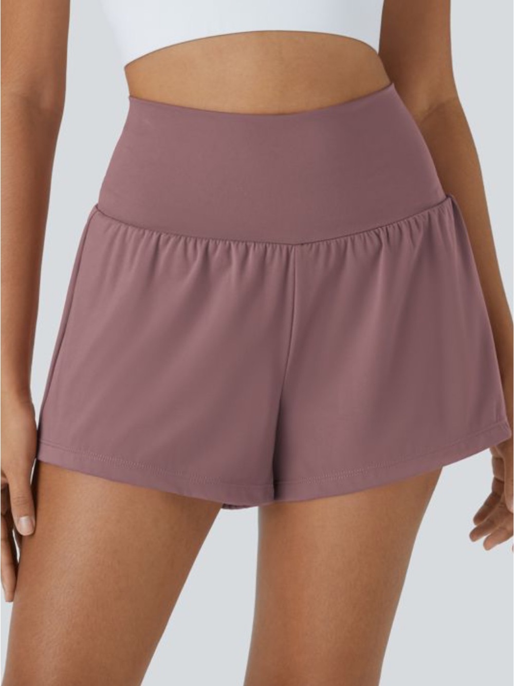 HALARA High-Rise Athletic Shorts in Mauve Rose